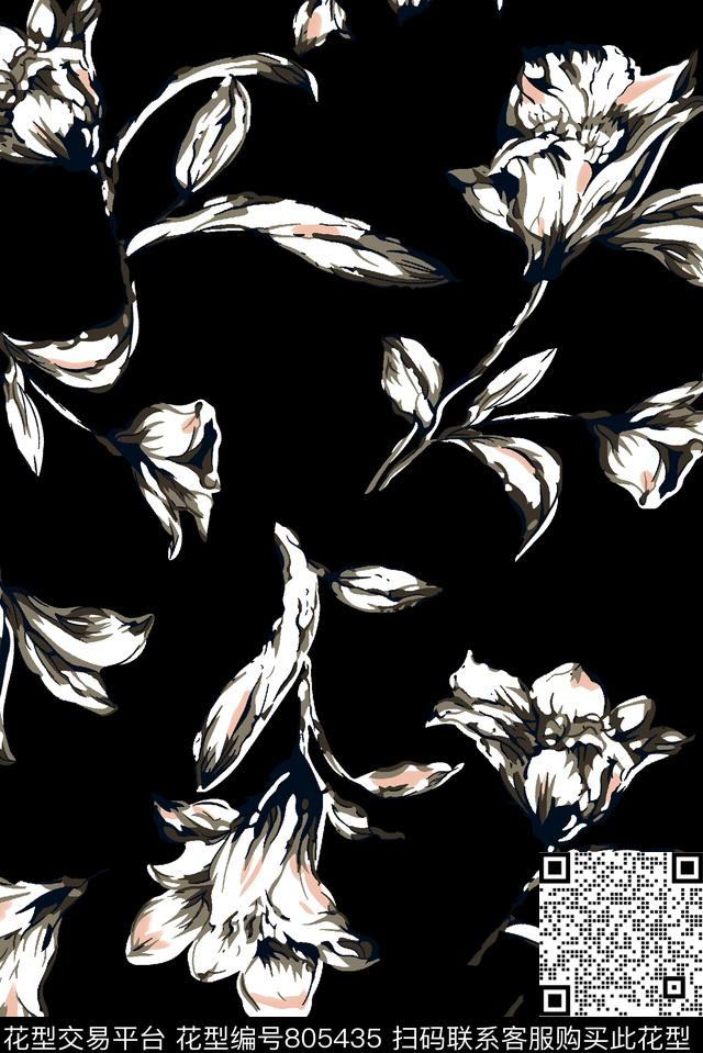 抽象花卉男装华亿平台女装华亿平台数码印花华亿平台下载（图片编号: 805435） - 瓦栏（Walan）