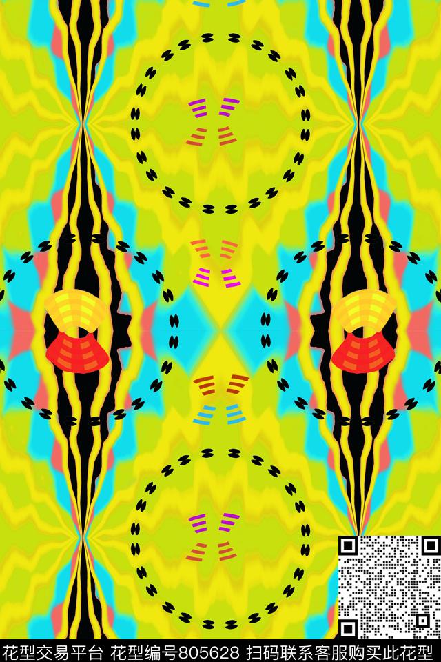 波浪纹女装华亿平台外套T恤数码印花华亿平台下载（图片编号: 805628） - 瓦栏（Walan）