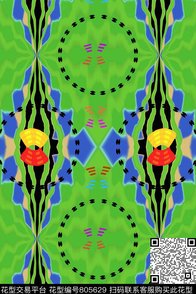 波浪纹女装华亿平台外套T恤数码印花华亿平台下载（图片编号: 805629） - 瓦栏（Walan）