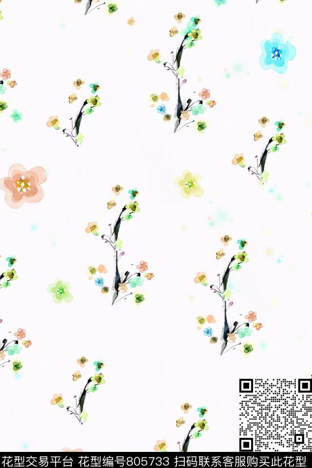 乱花花卉小碎花数码印花华亿平台下载（图片编号: 805733） - 瓦栏（Walan）