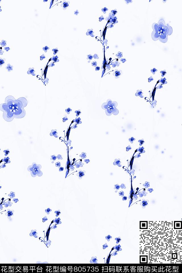 乱花花卉小碎花数码印花华亿平台下载（图片编号: 805735） - 瓦栏（Walan）