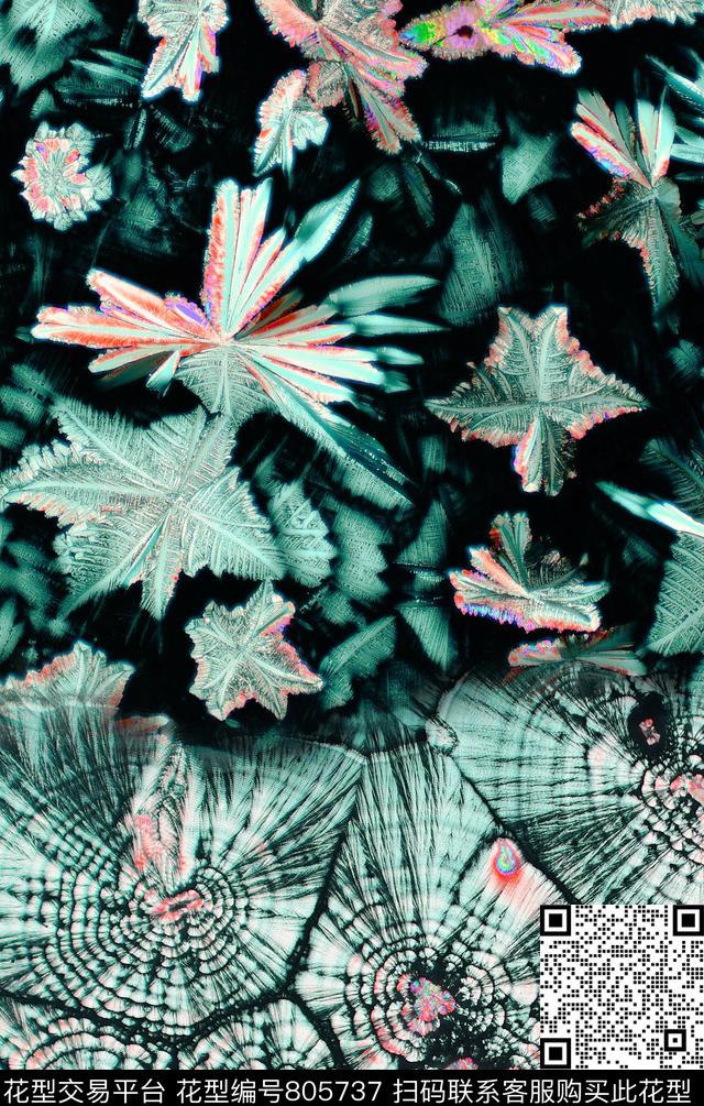 定位扎染华亿平台抽象数码印花华亿平台下载（图片编号: 805737） - 瓦栏（Walan）