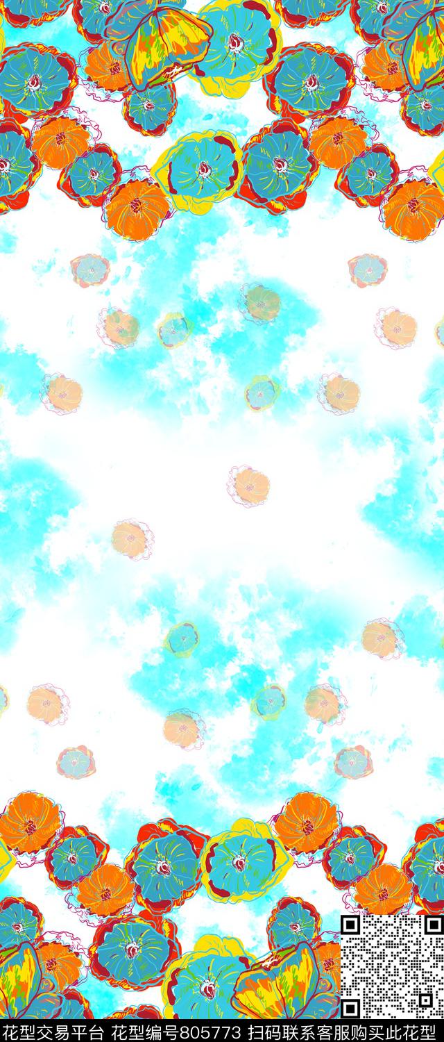 双边定位传统水彩传统印花华亿平台下载（图片编号: 805773） - 瓦栏（Walan）