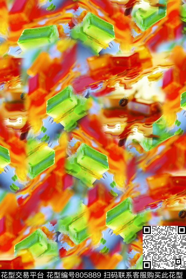 水彩颜料彩色纹理底纹数码印花华亿平台下载（图片编号: 805889） - 瓦栏（Walan）