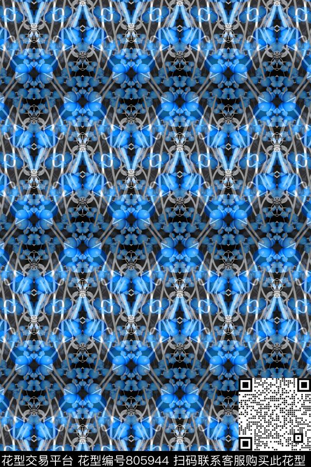 曲线波浪条纹横条数码印花华亿平台下载（图片编号: 805944） - 瓦栏（Walan）