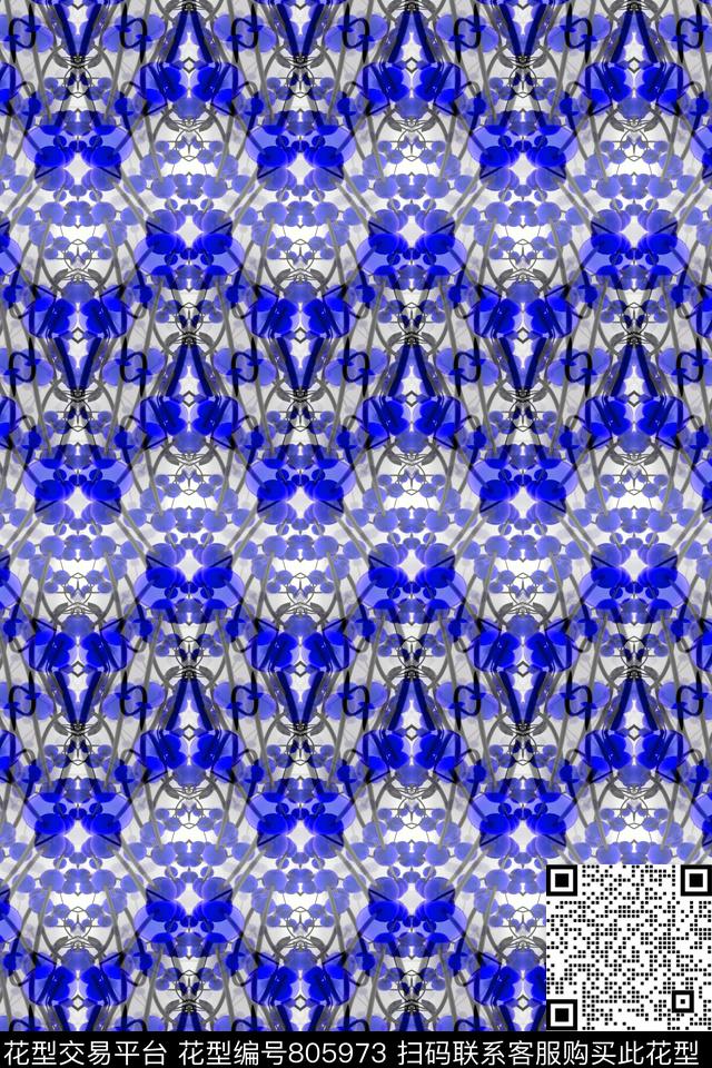 曲线波浪条纹横条数码印花华亿平台下载（图片编号: 805973） - 瓦栏（Walan）