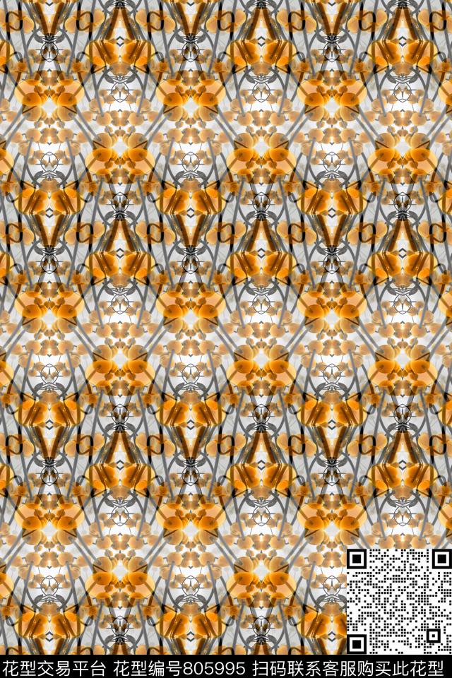 曲线波浪条纹横条数码印花华亿平台下载（图片编号: 805995） - 瓦栏（Walan）