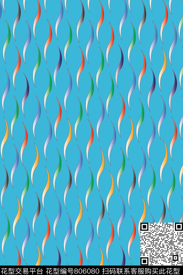 几何渐变色块数码印花华亿平台下载（图片编号: 806080） - 瓦栏（Walan）