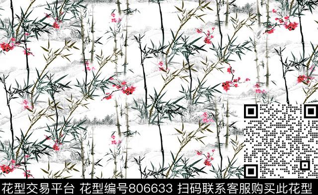树林森林风景传统印花华亿平台下载（图片编号: 806633） - 瓦栏（Walan）