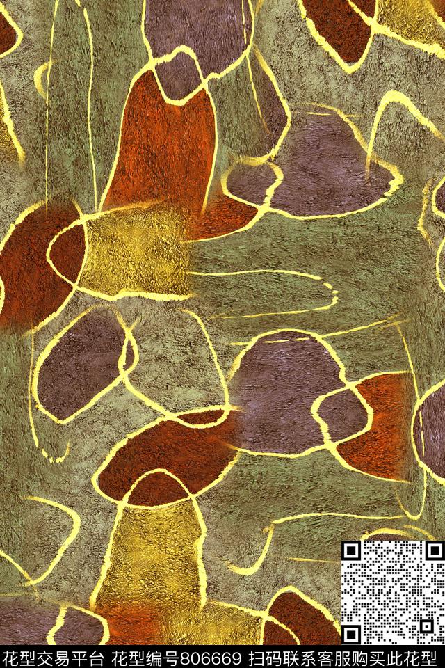 色块不规则几何小方块数码印花华亿平台下载（图片编号: 806669） - 瓦栏（Walan）