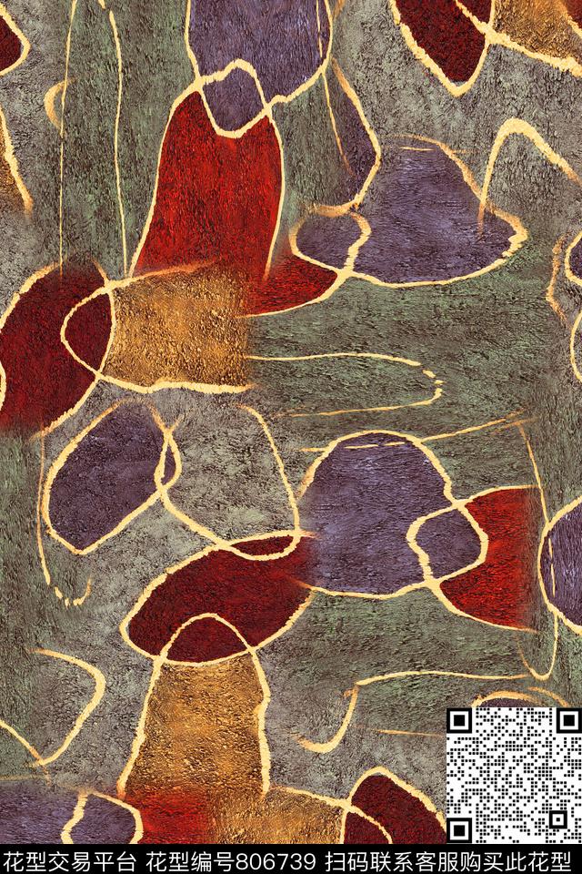 色块不规则几何小方块数码印花华亿平台下载（图片编号: 806739） - 瓦栏（Walan）