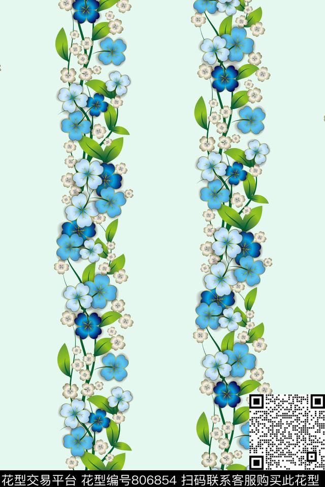 花朵花卉手绘传统印花华亿平台下载（图片编号: 806854） - 瓦栏（Walan）