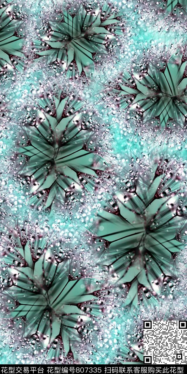 抽象几何水滴数码印花华亿平台下载（图片编号: 807335） - 瓦栏（Walan）