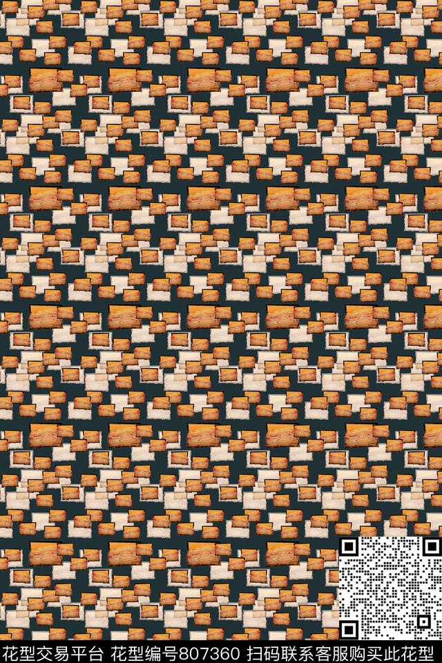 小色块靓丽有趣数码印花华亿平台下载（图片编号: 807360） - 瓦栏（Walan）