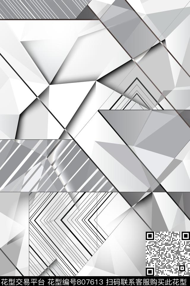 条纹数码印花女装数码印花华亿平台下载（图片编号: 807613） - 瓦栏（Walan）