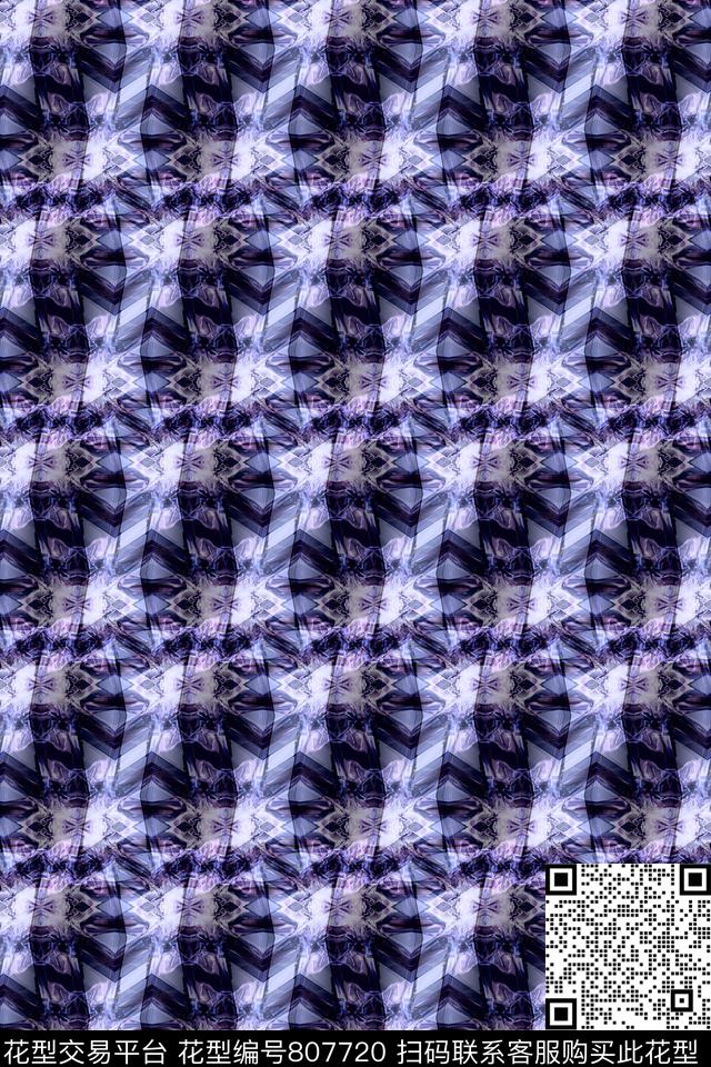 曲线波浪条纹竖条数码印花华亿平台下载（图片编号: 807720） - 瓦栏（Walan）