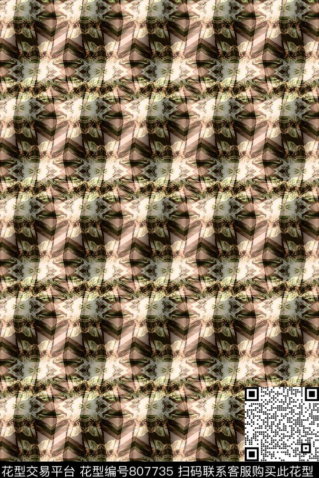 曲线波浪条纹竖条数码印花华亿平台下载（图片编号: 807735） - 瓦栏（Walan）