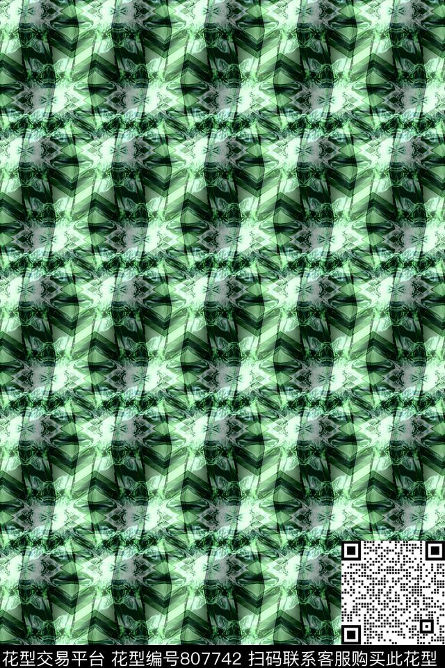 曲线波浪条纹竖条数码印花华亿平台下载（图片编号: 807742） - 瓦栏（Walan）