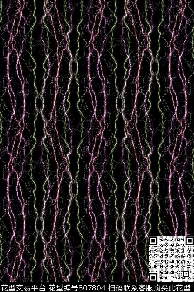 曲线波浪条纹条子数码印花华亿平台下载（图片编号: 807804） - 瓦栏（Walan）