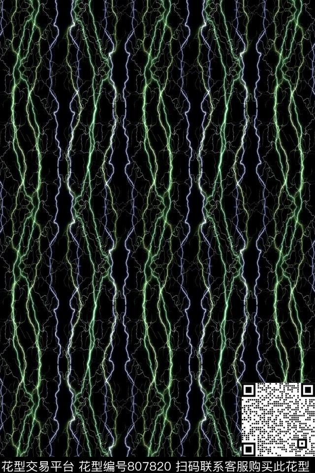 曲线波浪条纹条子数码印花华亿平台下载（图片编号: 807820） - 瓦栏（Walan）