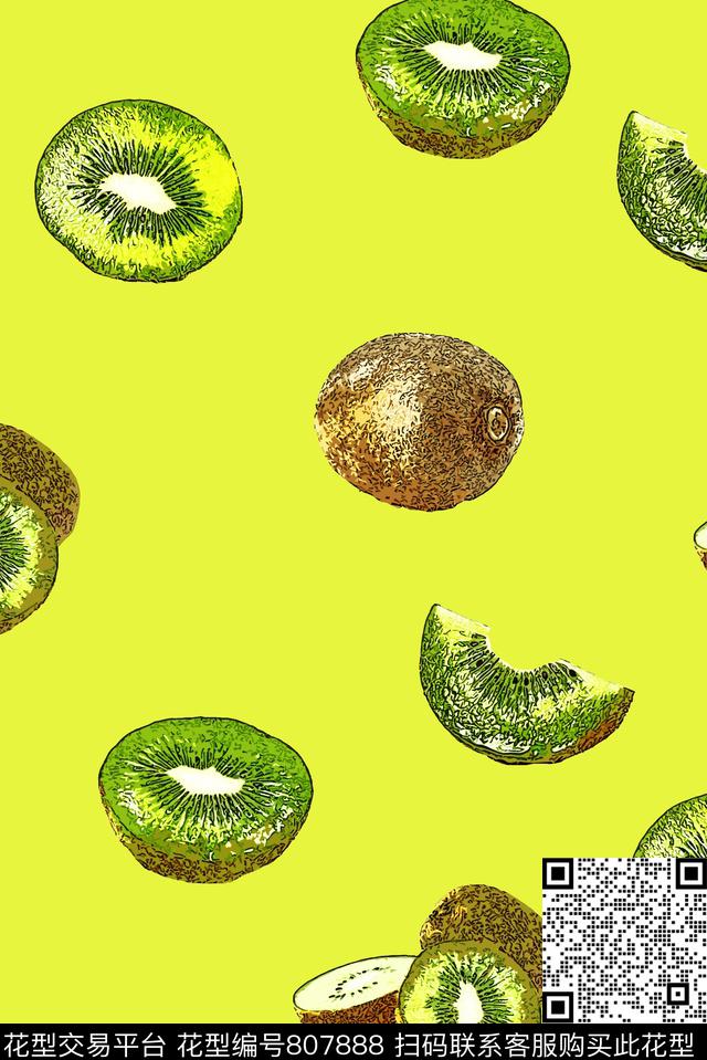 水果趣味潮流数码印花华亿平台下载（图片编号: 807888） - 瓦栏（Walan）