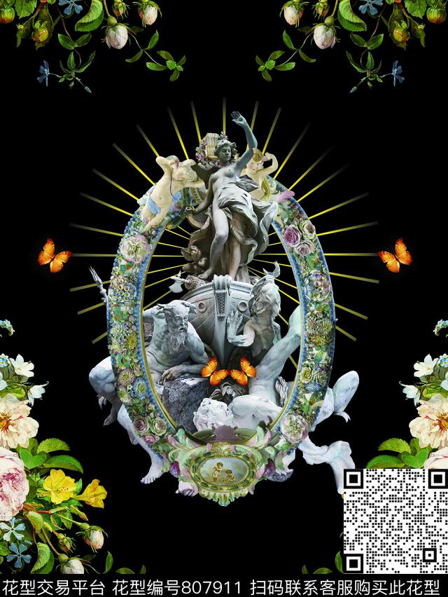 数码印花潮流图案男装数码印花数码印花华亿平台下载（图片编号: 807911） - 瓦栏（Walan）