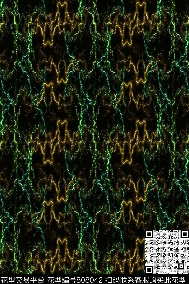 波浪条纹曲线条纹数码印花华亿平台下载（图片编号: 808042） - 瓦栏（Walan）