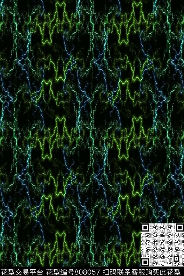 波浪条纹曲线条纹数码印花华亿平台下载（图片编号: 808057） - 瓦栏（Walan）