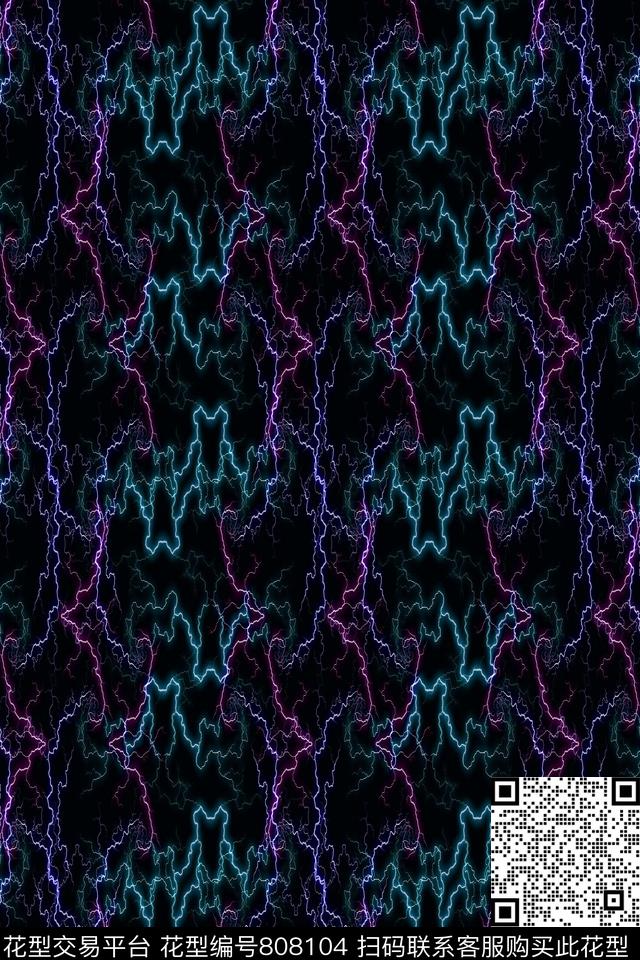 波浪条纹曲线条纹数码印花华亿平台下载（图片编号: 808104） - 瓦栏（Walan）