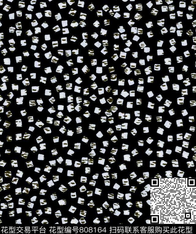 手绘小方块几何传统印花华亿平台下载（图片编号: 808164） - 瓦栏（Walan）