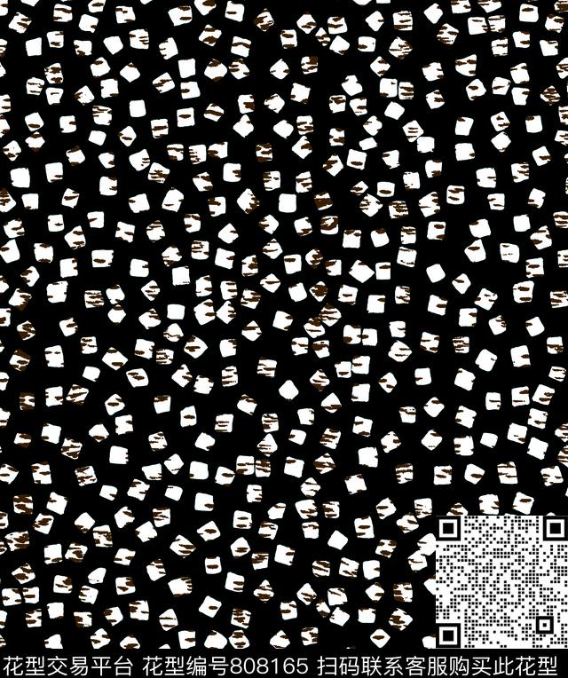 手绘小方块几何传统印花华亿平台下载（图片编号: 808165） - 瓦栏（Walan）