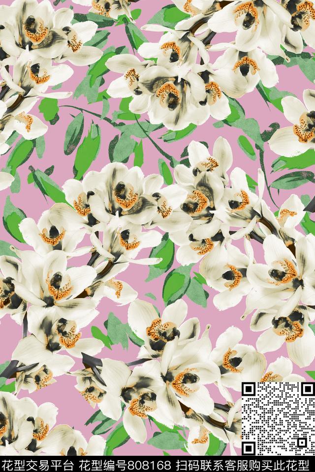 小碎花手绘花卉数码印花华亿平台下载（图片编号: 808168） - 瓦栏（Walan）
