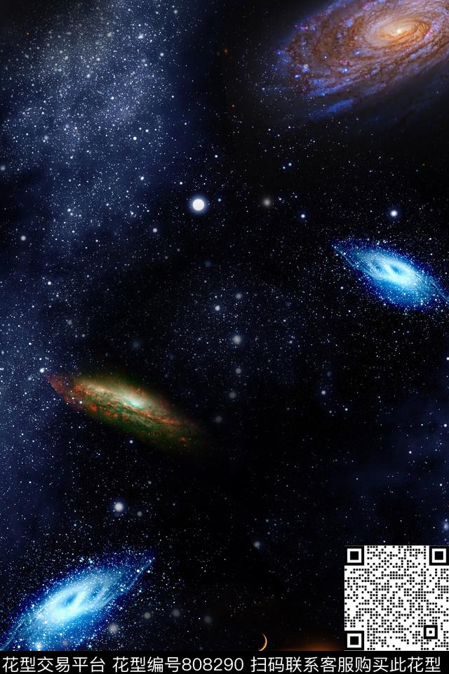 星空星球梦幻数码印花华亿平台下载（图片编号: 808290） - 瓦栏（Walan）