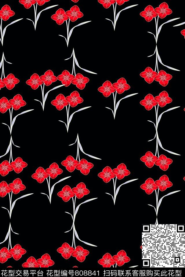 小碎花花朵花瓣传统印花华亿平台下载（图片编号: 808841） - 瓦栏（Walan）