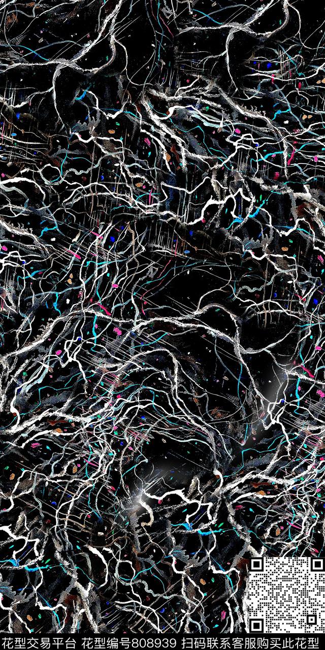 圆点抽象几何数码印花华亿平台下载（图片编号: 808939） - 瓦栏（Walan）