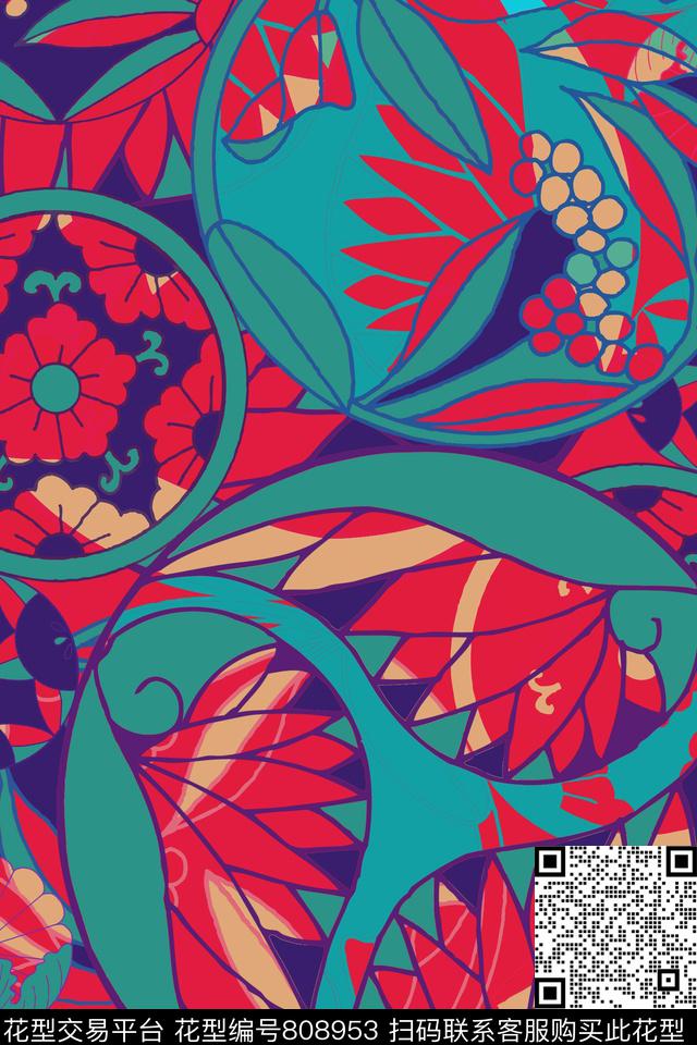 和风民族风中国风传统印花华亿平台下载（图片编号: 808953） - 瓦栏（Walan）