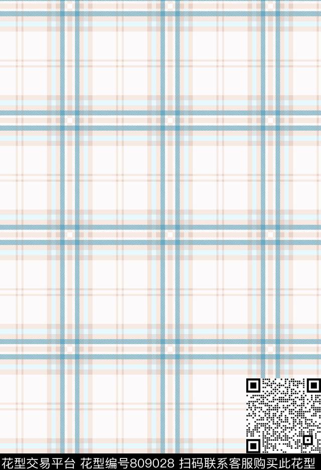 苏格兰格格子条格数码印花华亿平台下载（图片编号: 809028） - 瓦栏（Walan）