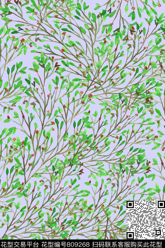花朵小碎花花卉创意数码印花华亿平台下载（图片编号: 809268） - 瓦栏（Walan）