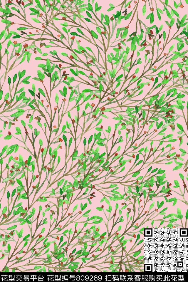 花朵小碎花花卉创意数码印花华亿平台下载（图片编号: 809269） - 瓦栏（Walan）