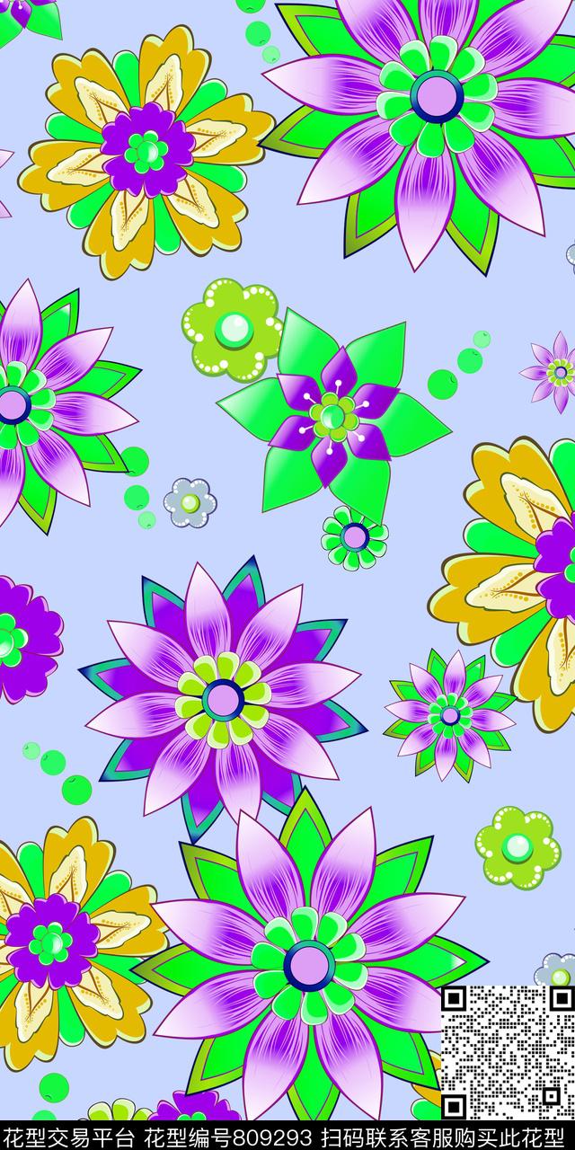 几何水彩抽象传统印花华亿平台下载（图片编号: 809293） - 瓦栏（Walan）