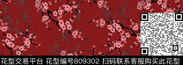 花卉女装流行数码印花华亿平台下载（图片编号: 809302） - 瓦栏（Walan）