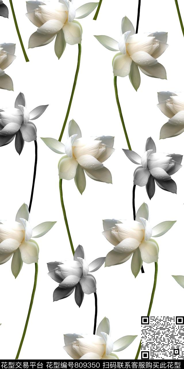 数码手绘水彩数码印花华亿平台下载（图片编号: 809350） - 瓦栏（Walan）