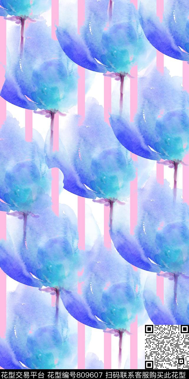 线条几何炫彩数码印花华亿平台下载（图片编号: 809607） - 瓦栏（Walan）