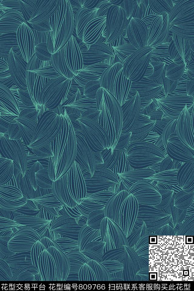 日韩风植物简约传统印花华亿平台下载（图片编号: 809766） - 瓦栏（Walan）