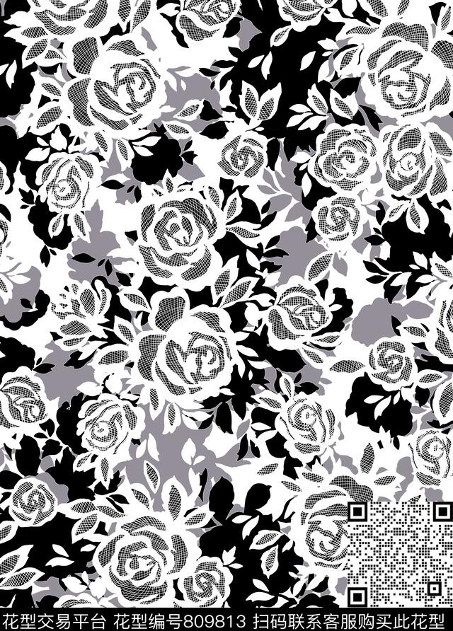 花卉小碎花小清新传统印花华亿平台下载（图片编号: 809813） - 瓦栏（Walan）