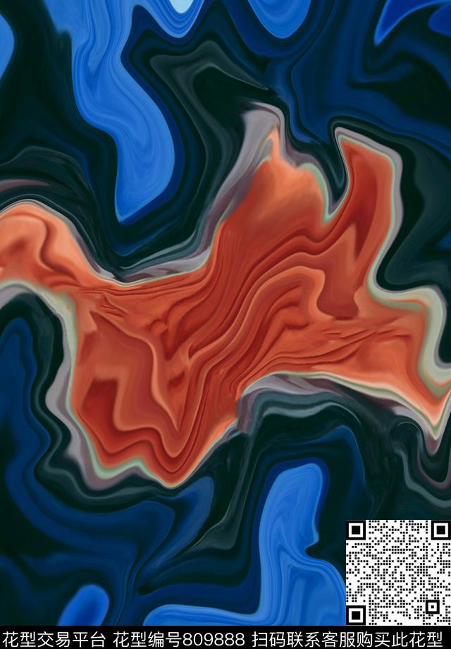 抽象地质地貌数码印花华亿平台下载（图片编号: 809888） - 瓦栏（Walan）