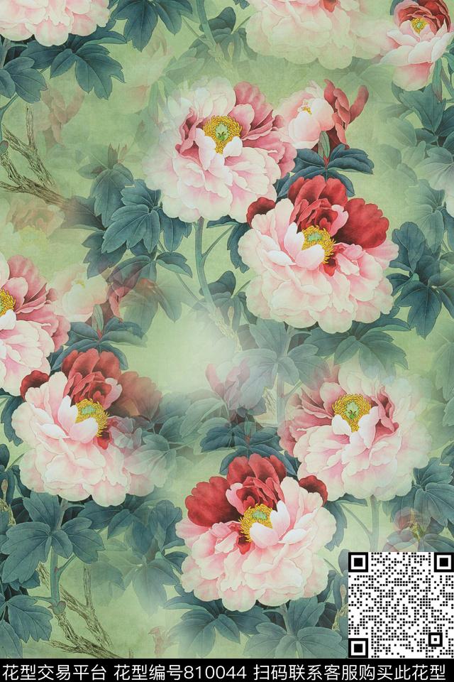 花瓣花卉花朵数码印花华亿平台下载（图片编号: 810044） - 瓦栏（Walan）