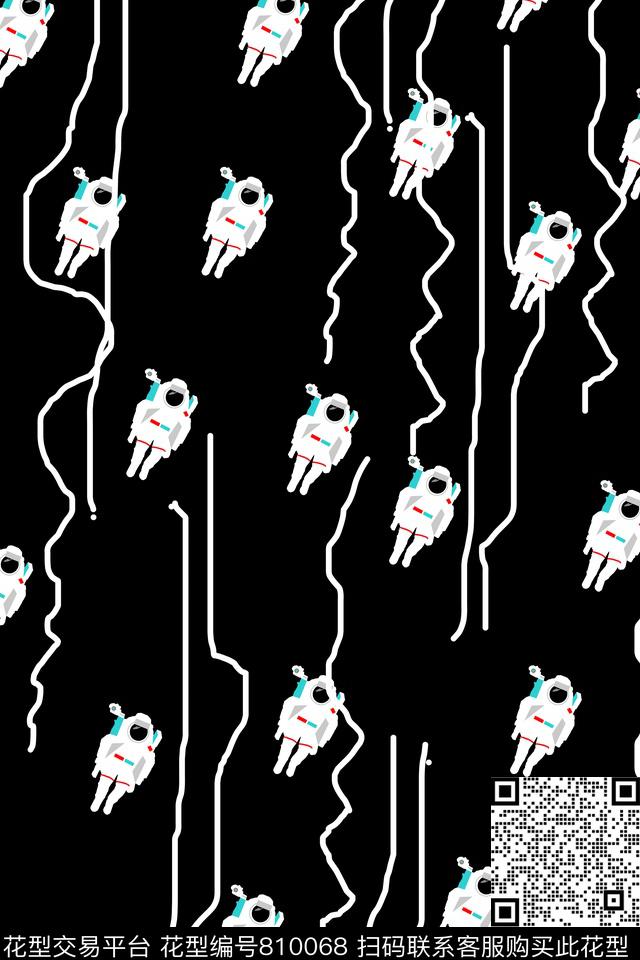 趣味机器人未来感传统印花华亿平台下载（图片编号: 810068） - 瓦栏（Walan）