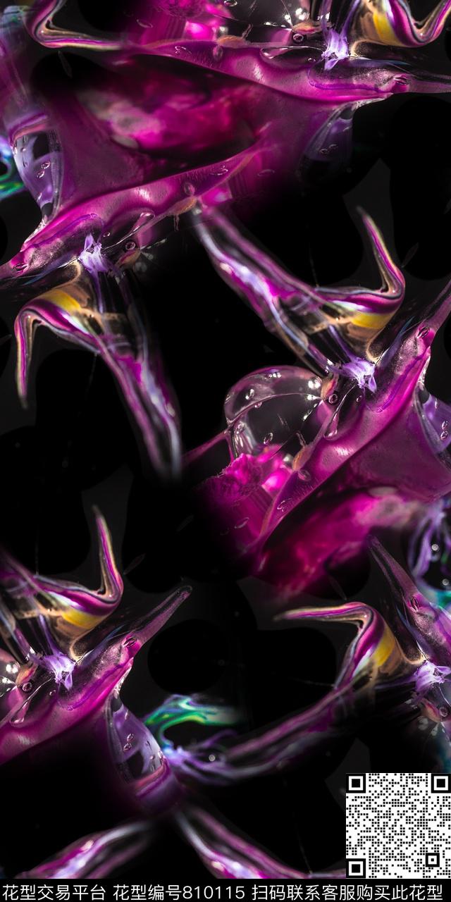 抽象乱花满版花数码印花华亿平台下载（图片编号: 810115） - 瓦栏（Walan）