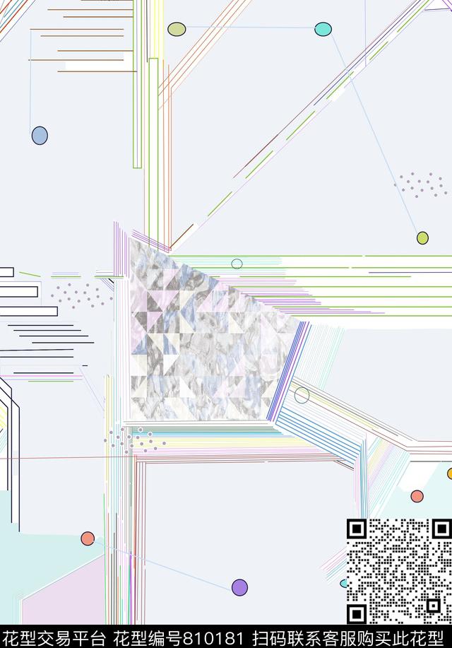 不规则几何几何色块数码印花华亿平台下载（图片编号: 810181） - 瓦栏（Walan）